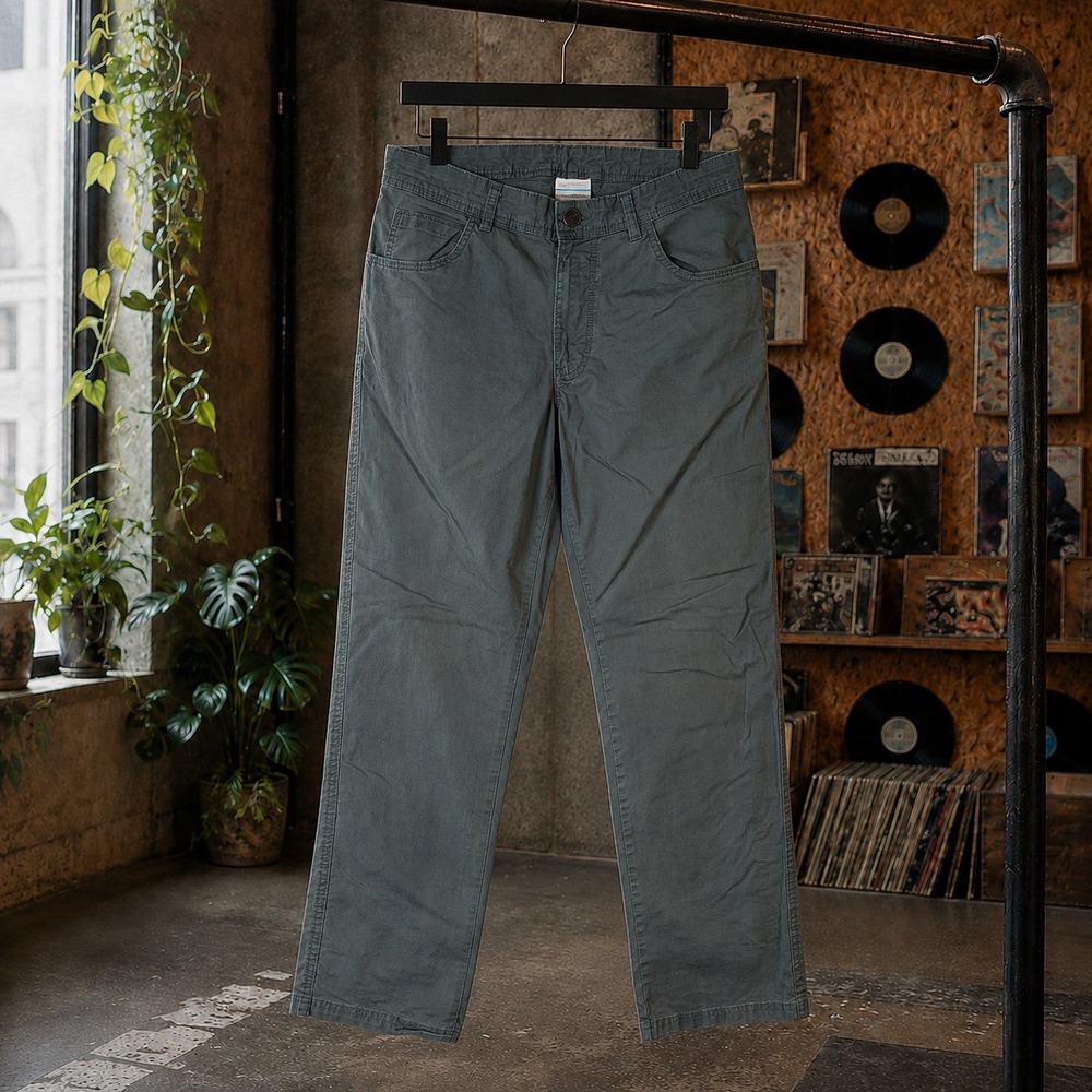 Columbia Mens Gray Regular Fit Stretch Chino Pants 32x30 Gorpcore Casual Utility